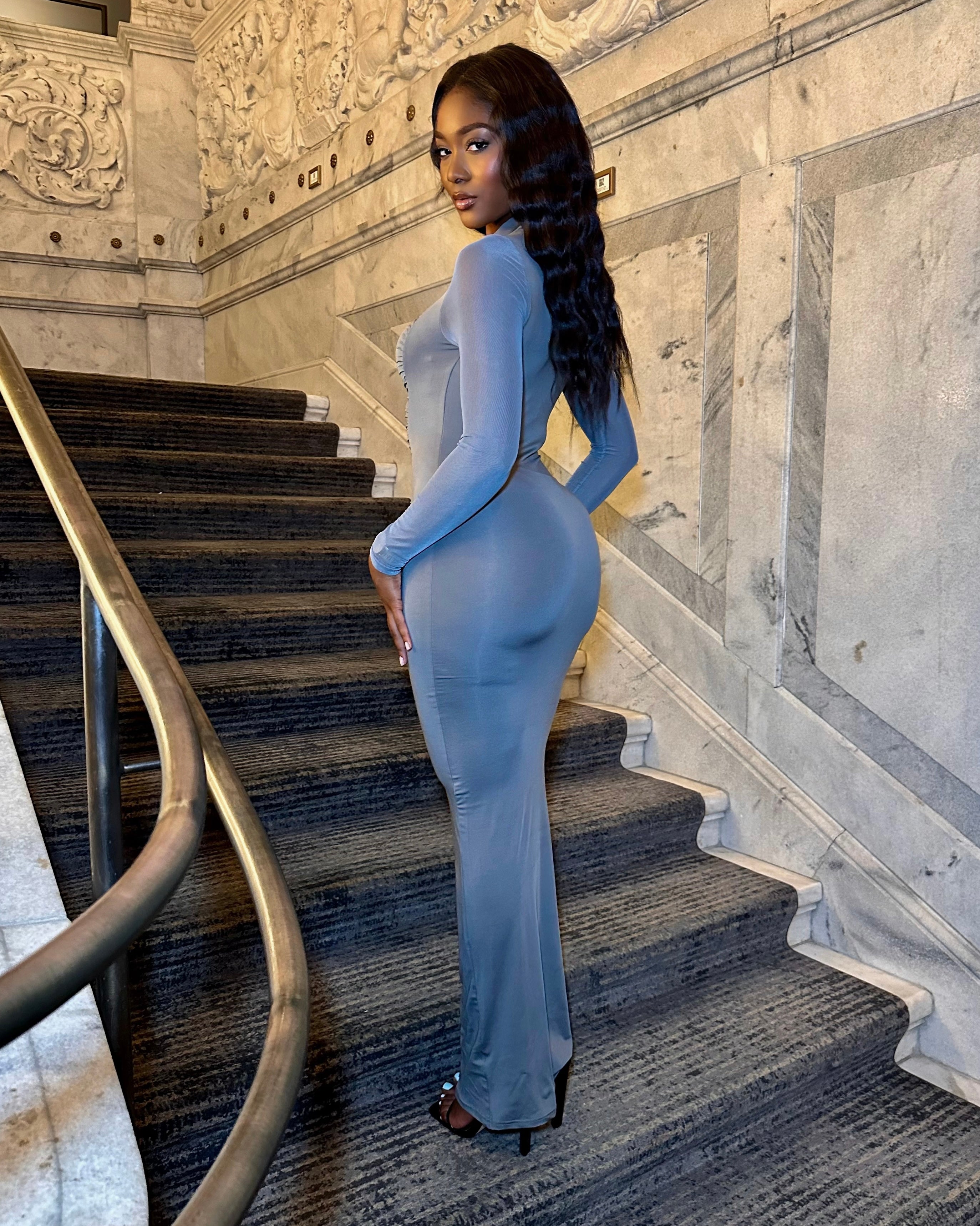 Giselle Ruched Maxi Dress