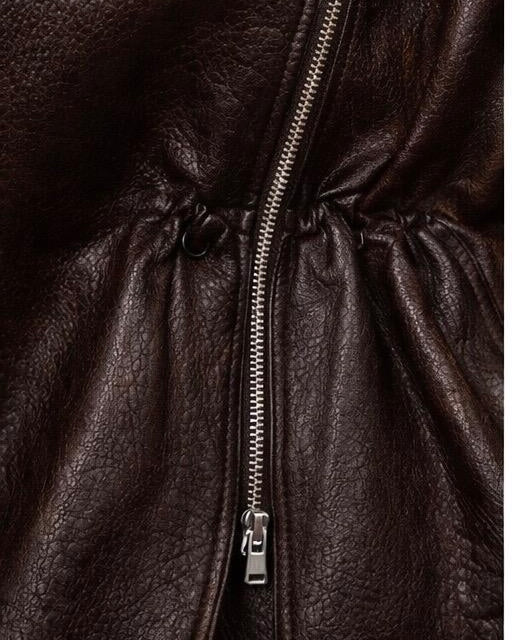 Bronx Cinch Waist Leather Jacket
