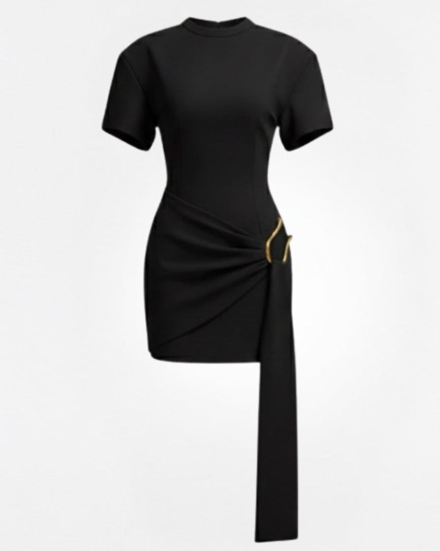 Iris Black Mini Dress