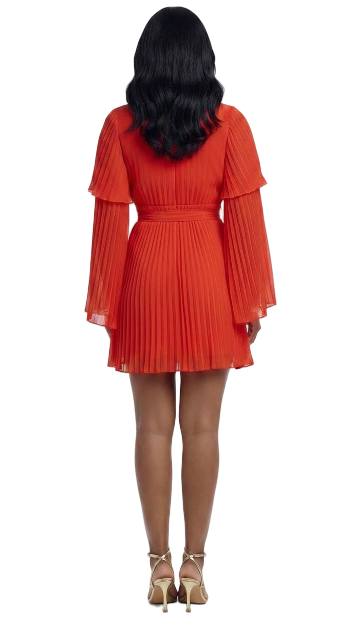 Hot Topic Pleated V-Neck Dress