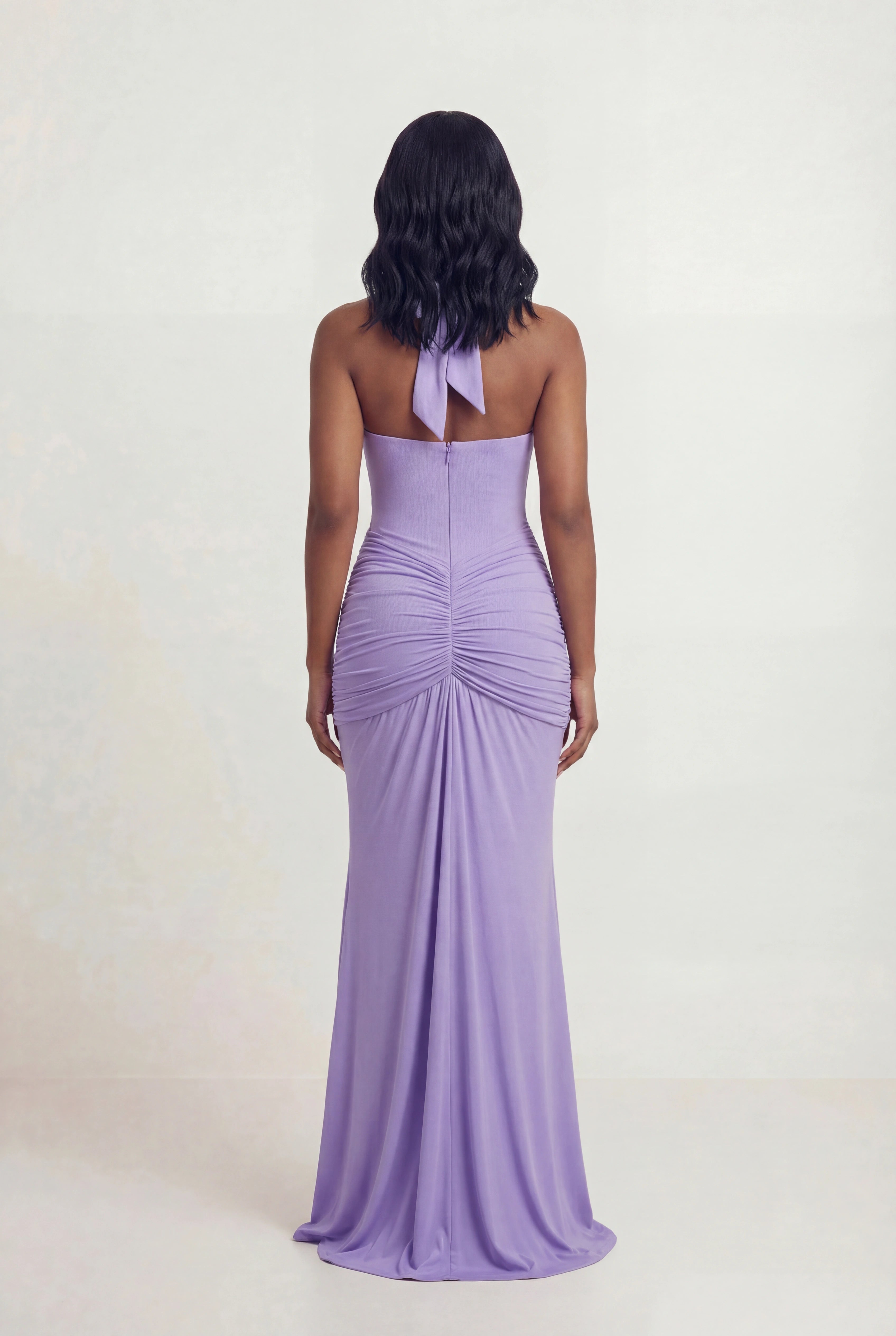 Ibiza Plunge Neck Maxi Dress Purple