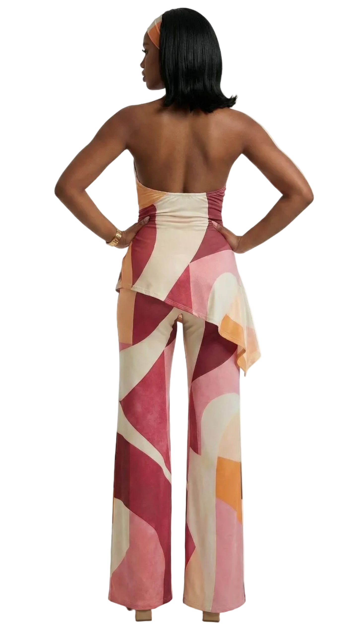 Millie Abstract Jumpsuit With Headband