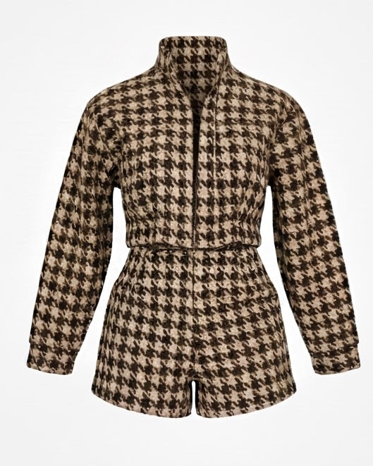 Delani Houndstooth Short Set