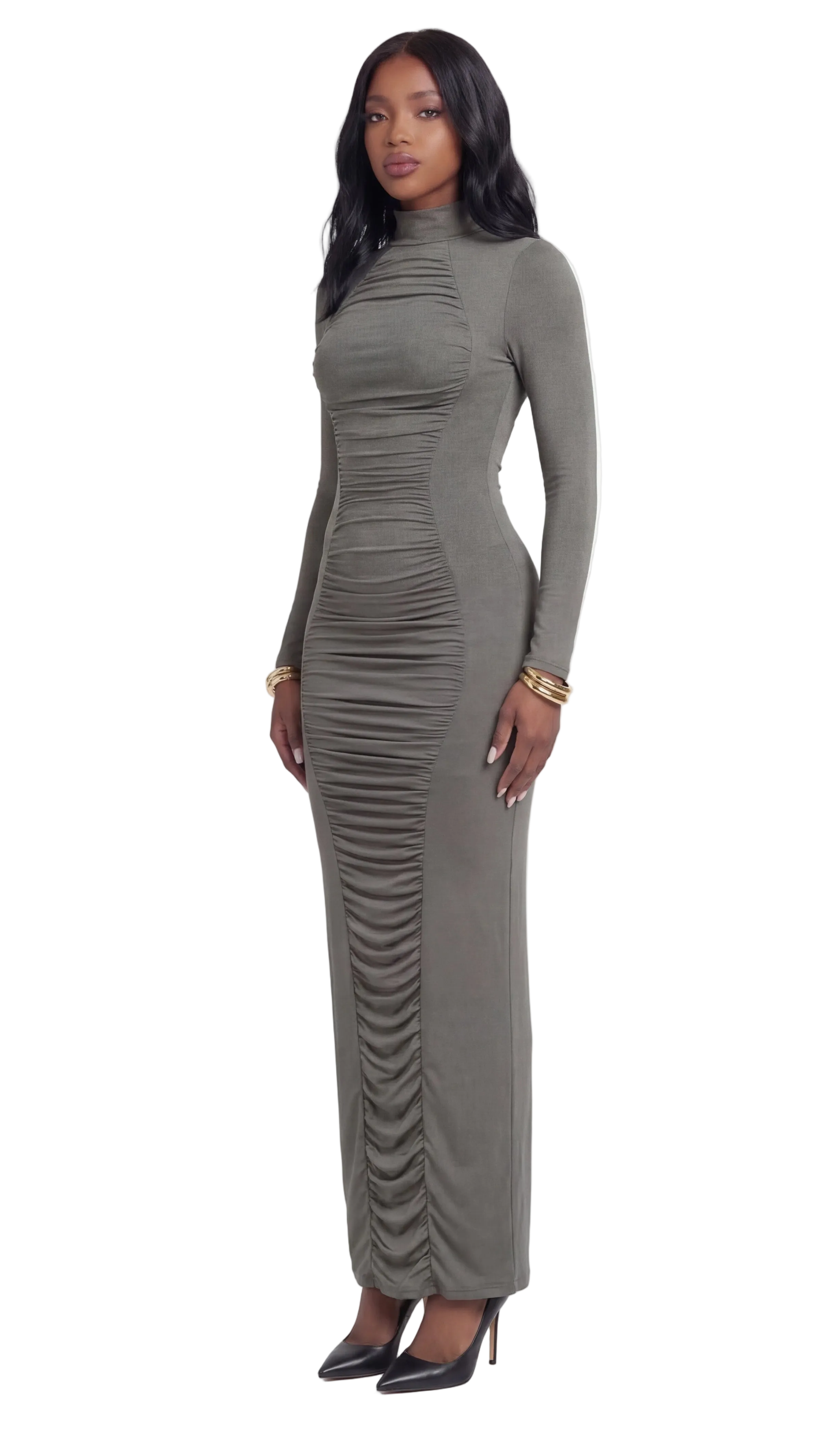 Giselle Ruched Maxi Dress