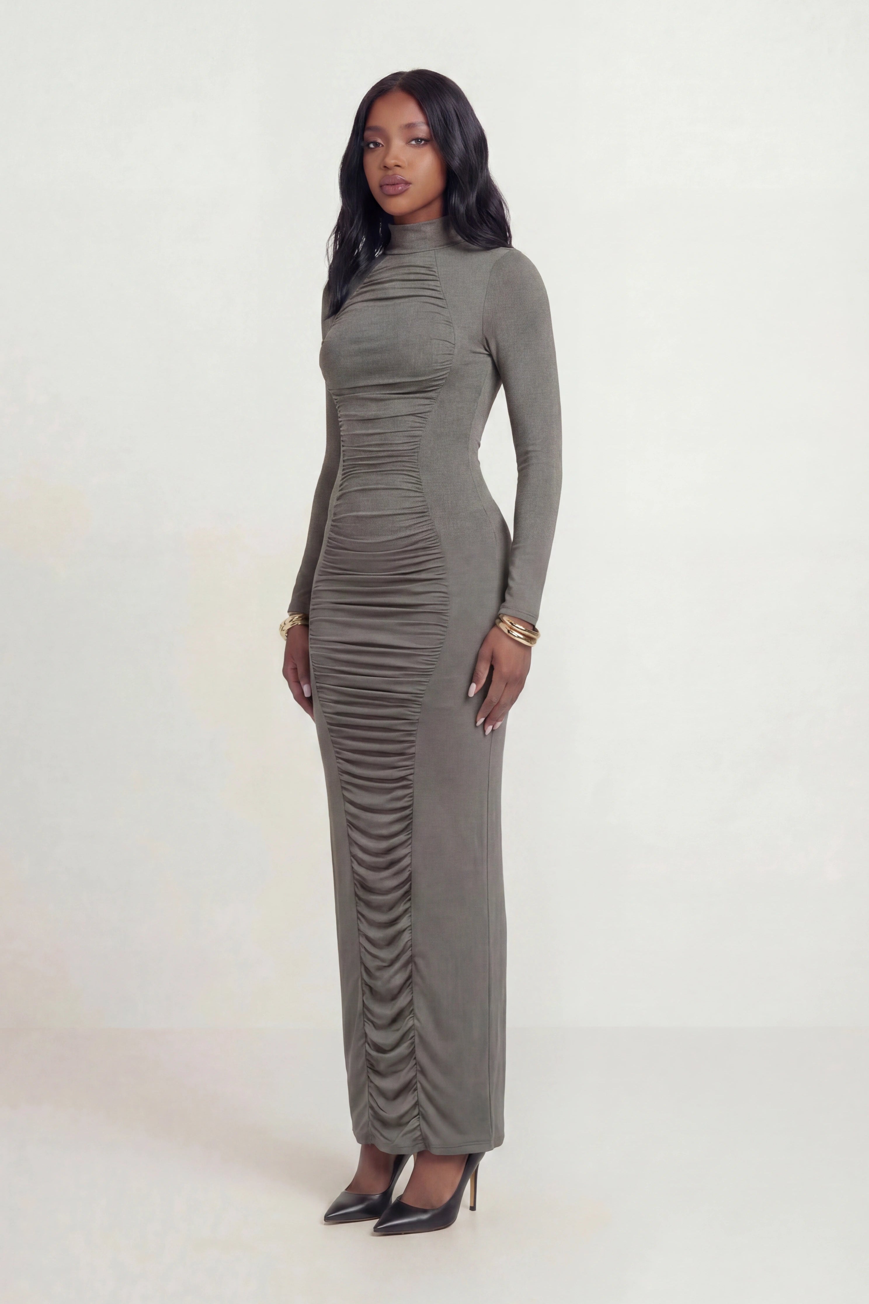 Giselle Ruched Maxi Dress