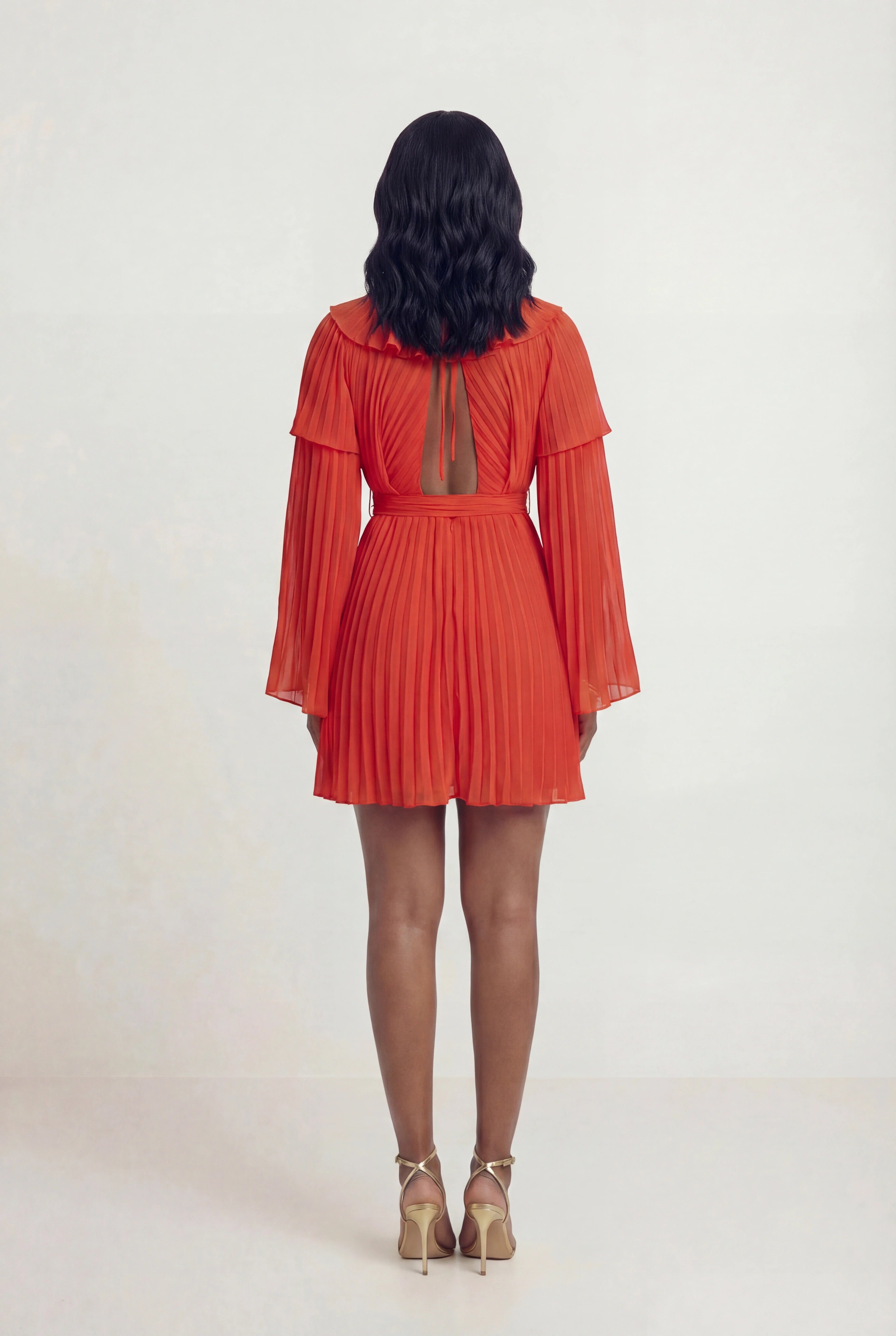 Hot Topic Pleated V-Neck Dress